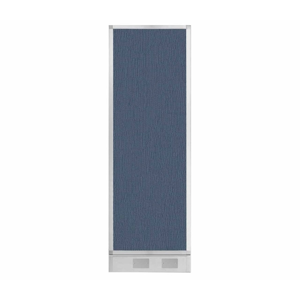 Hush Panel Configurable Cubicle Partition 2' x 6' Ocean Fabric w/ Cable Channel